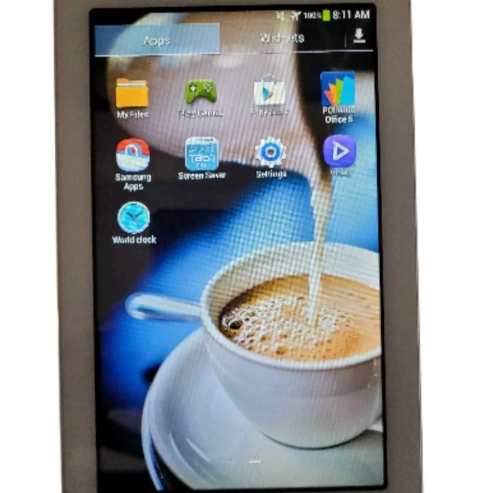 Samsung Galaxy Tab 3/SM-T110/8GB/Wi-Fi Only/7inches/White/Works/Screen Unlocked.